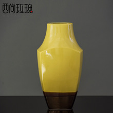 电镀40厘米高 客厅家居陶瓷花瓶摆件 现代简约插花器瓷器工艺品
