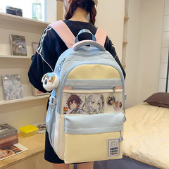 ins可爱痛包双肩包女生大容量校园初中高中学生书包电脑背包