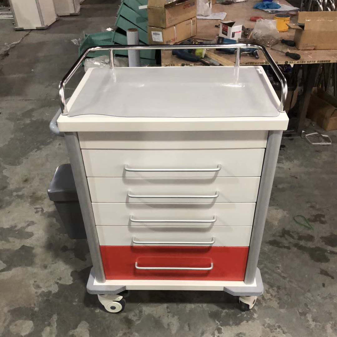 Hospital 304 Stainless Steel Medicine Vehicle Green Medicine Vehicle Medical Silent Hand -Press Care Vehicle Nursing Vehicle 2