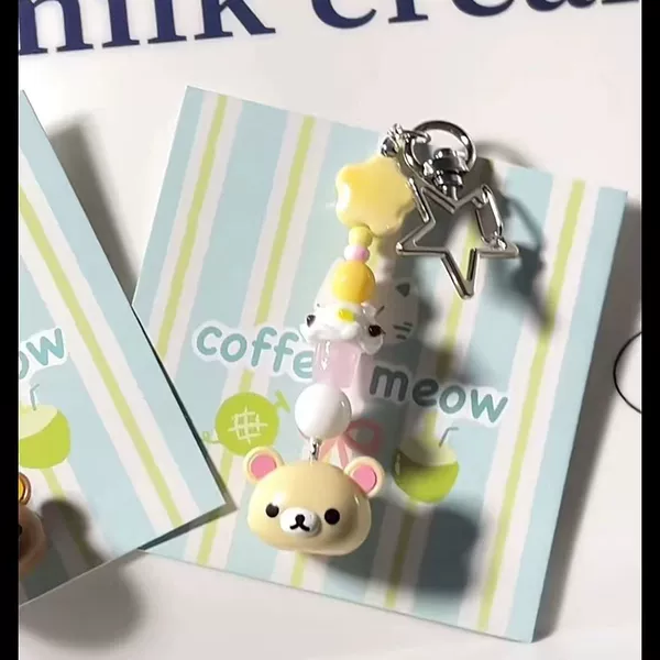 Little white bear bell and a hanging chain