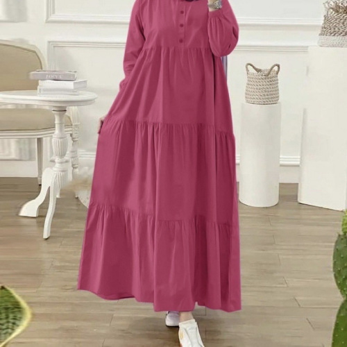 Skirt autumn loose long-sleeved new dress long dress long women's dress