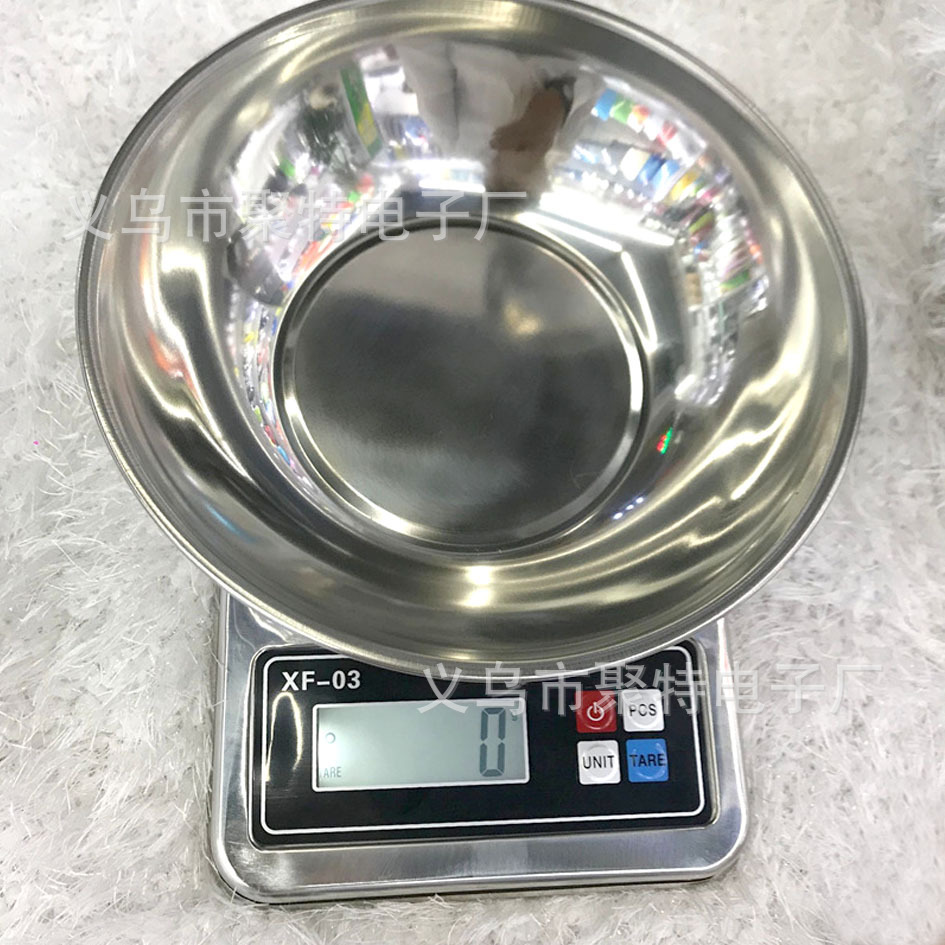 XF03电子秤不锈钢厨房秤烘焙面粉药材去皮高精准计重秤家用食品秤