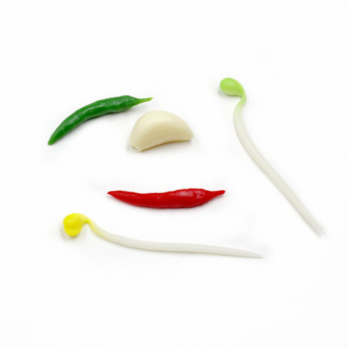 Factory PVC garlic clove small pepper simulation soybean sprouts green seedlings creative food toy model live broadcast accessories