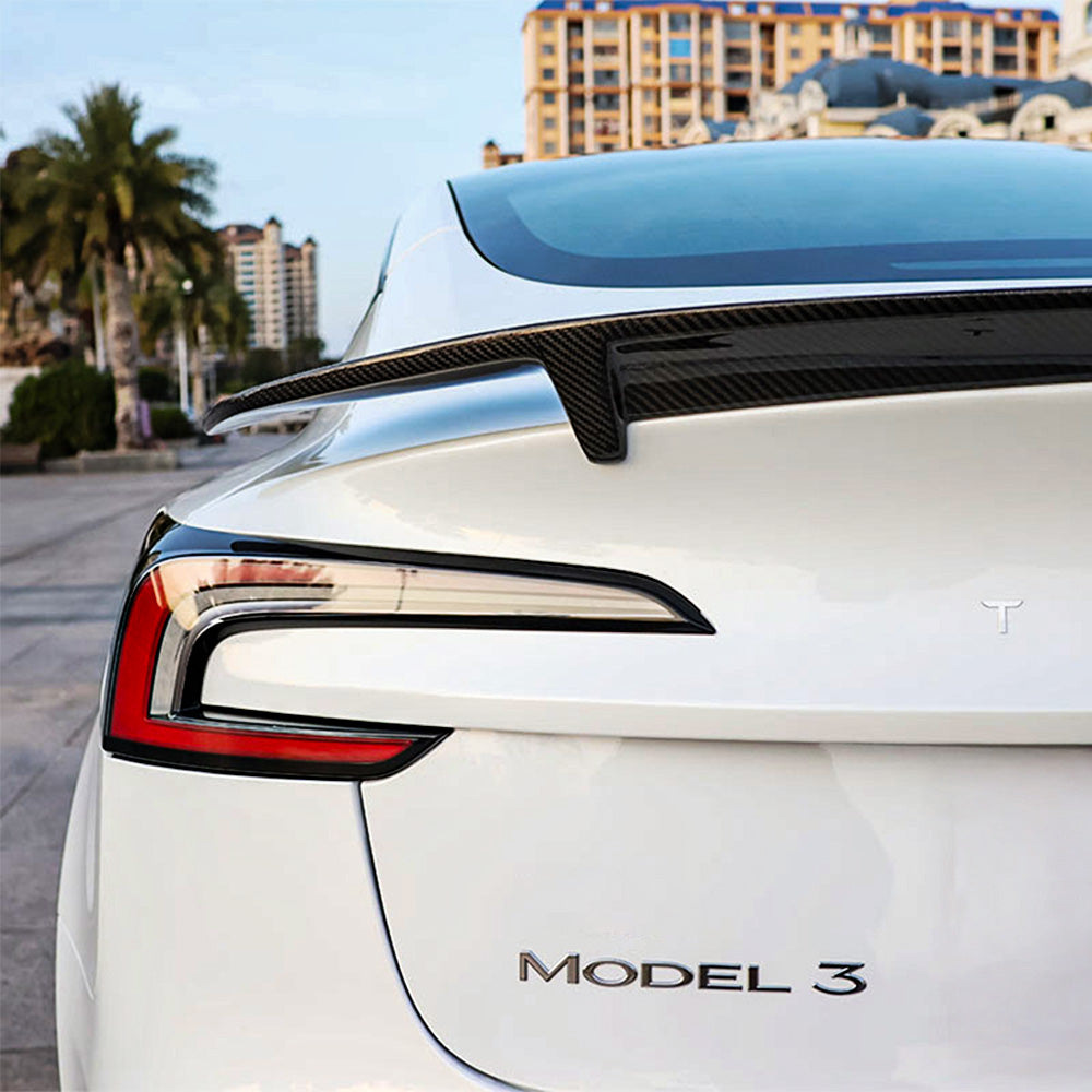 Suitable for the New Model 3 Highland, the New Model Y Juniper, and the True Carbon Fiber Rt Style Rear Wing