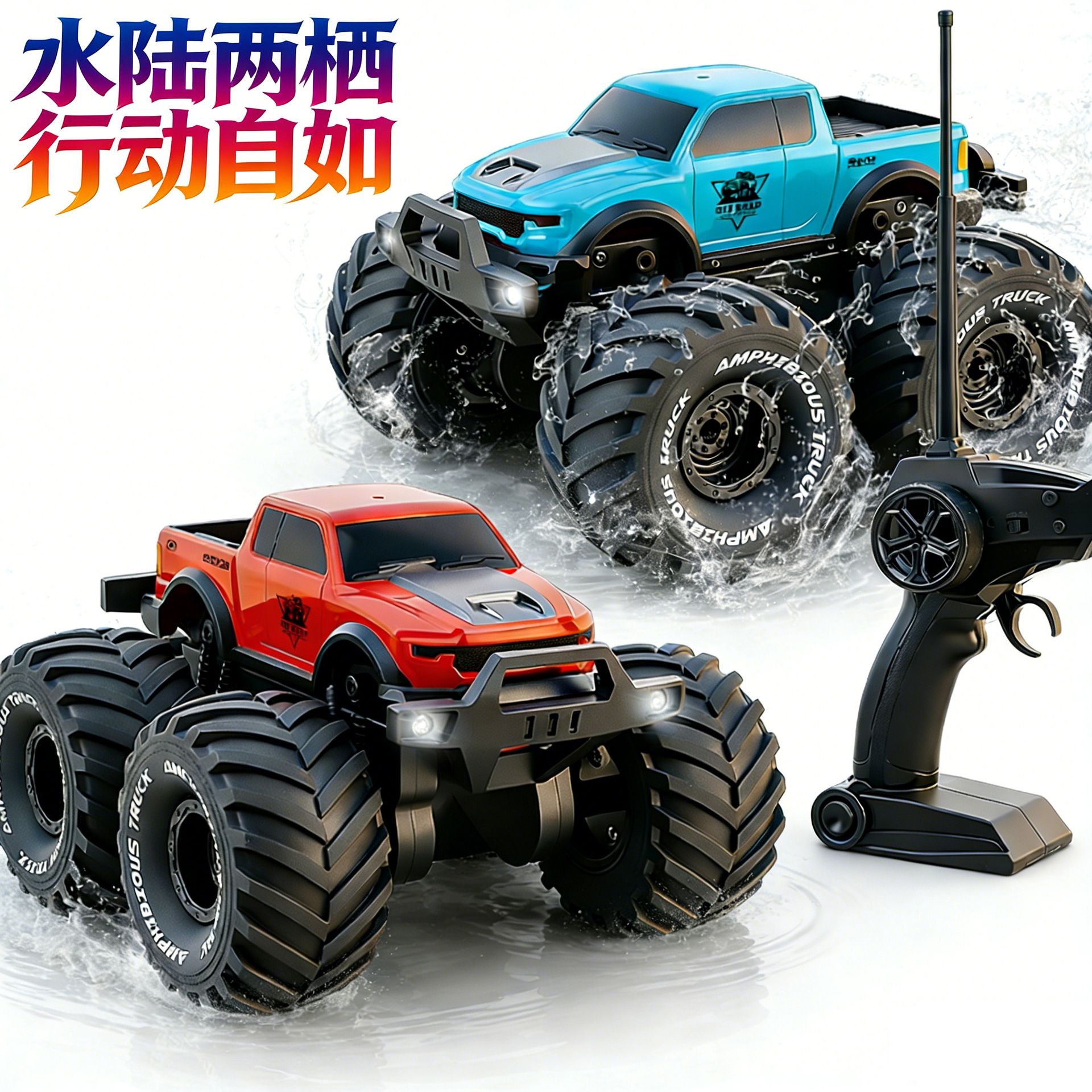 Cross-border Amphibious Remote Control Vehicle With Full Scale...