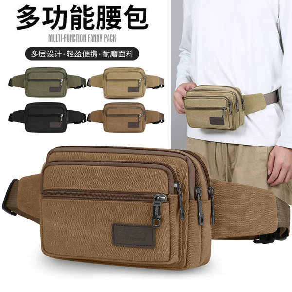 Multi-Compartment Fashionable Waist Bag with Large Capacity for Work Site Use, Practical and Versatile Mobile Phone Bag, Suitable for Commuting, Single Shoulder Crossbody Bag, Chest Bag