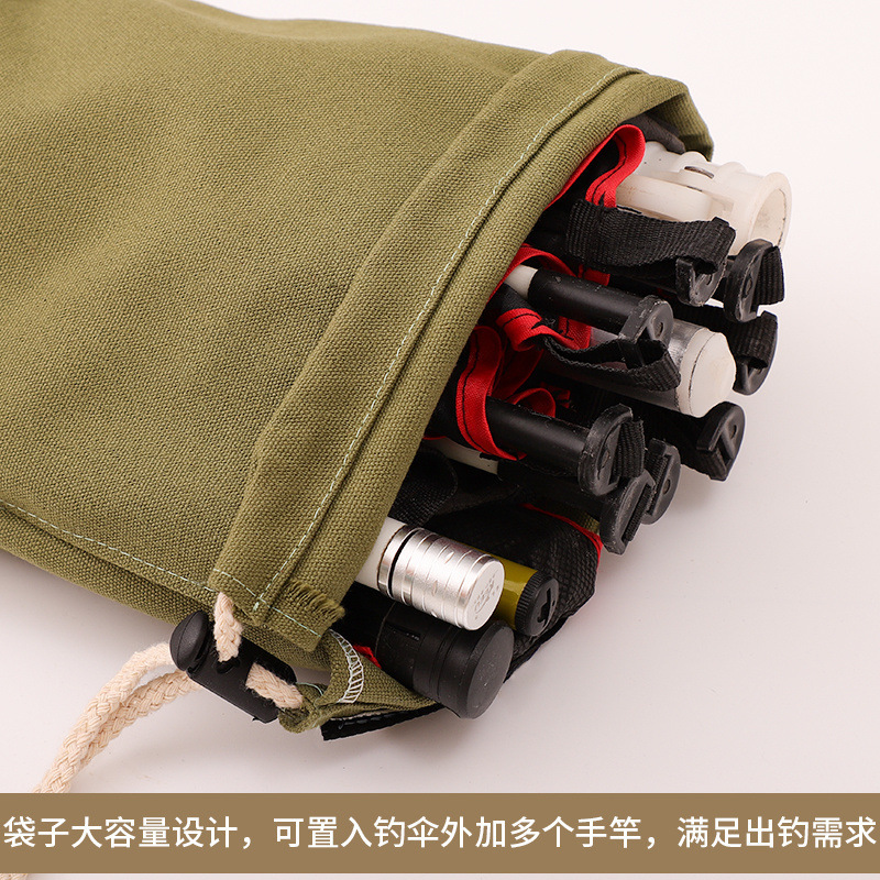 ロングストレージバッグ、クロスボディ、大容量折りたたみ釣具バッグ、キャンバス極厚釣竿バッグ、ロングポール送料無料|undefined