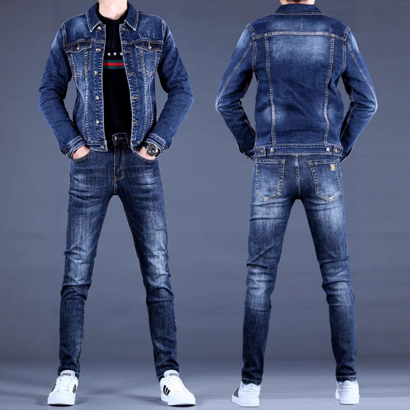 Men's Denim Suit Men's 2025 New Autumn and Winter Jacket Classy Trendyy Casual Jacket Top Versatile