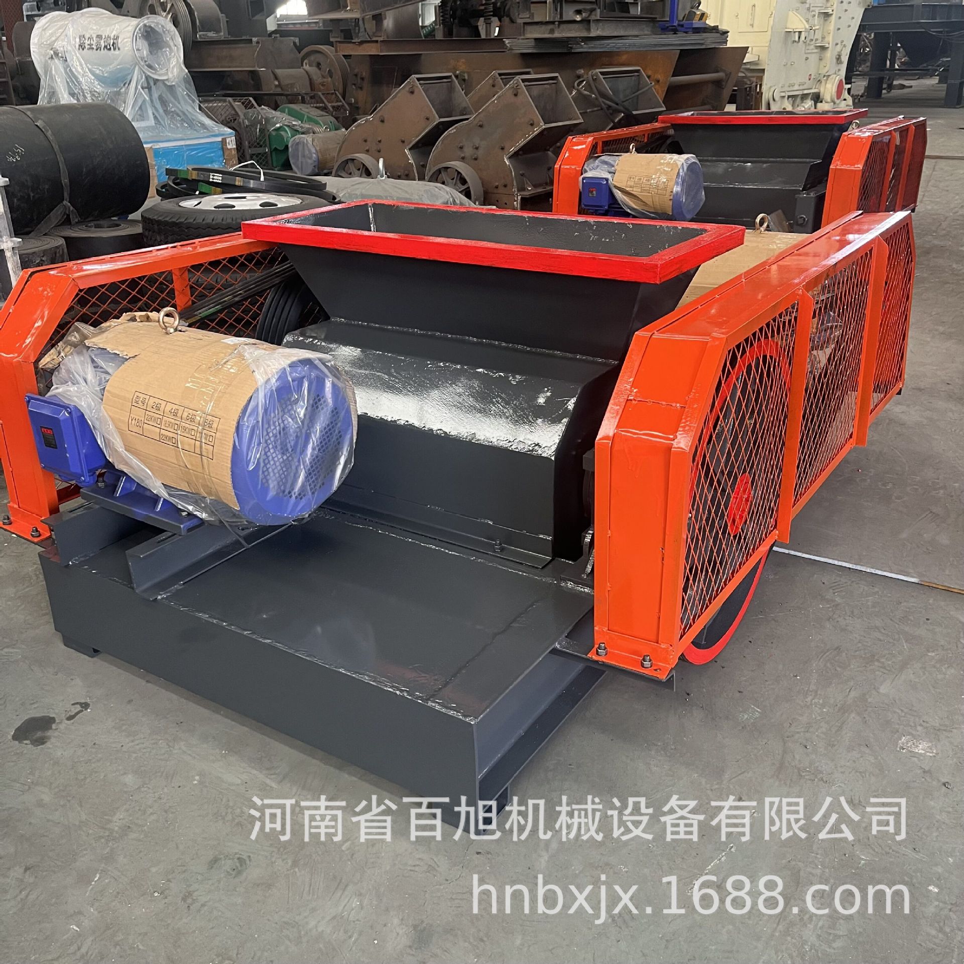 双齿辊式石料挤压粉碎机煤炭块对辊破碎机小型石英石对辊式制砂机