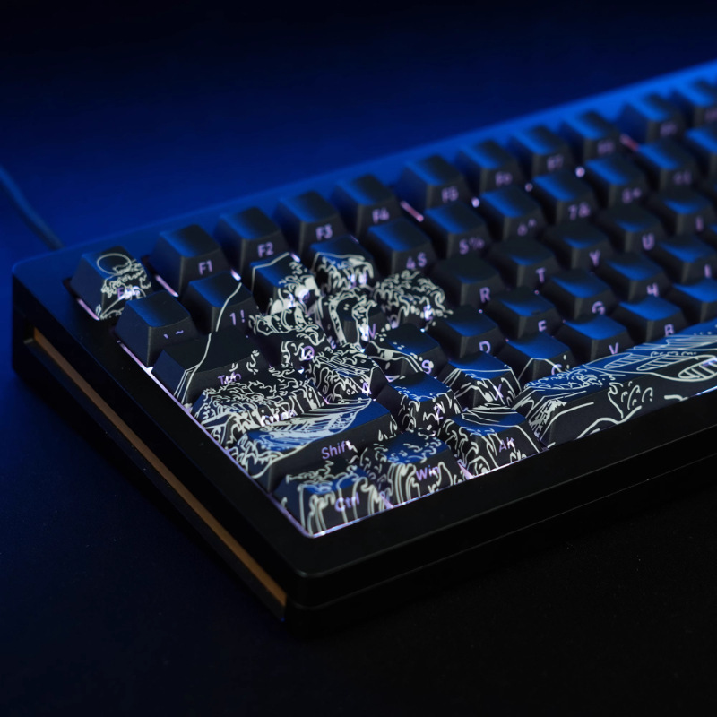 Xvx Ukiyo-E Original Side Engraved Translucent Pbt Creative Stylish Sublimation Customized Magnetic Axis Mechanical Keyboard Keycaps Xvx Ukiyo-E Original Side Engraved Translucent Pbt Creative Stylish Sublimation Customized Magnetic Axis Mechanical Keyboard Keycaps