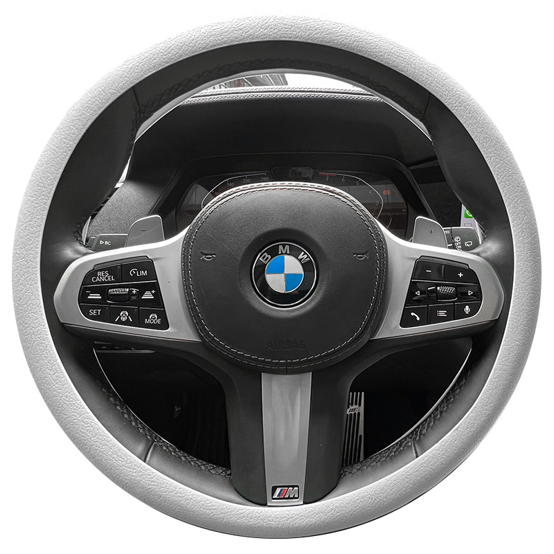 Cubierta del volante de silicona del coche hombres y mujeres de moda de verano cubierta de la manija antideslizante absorbente de sudor universal Four Seasons delgada suave