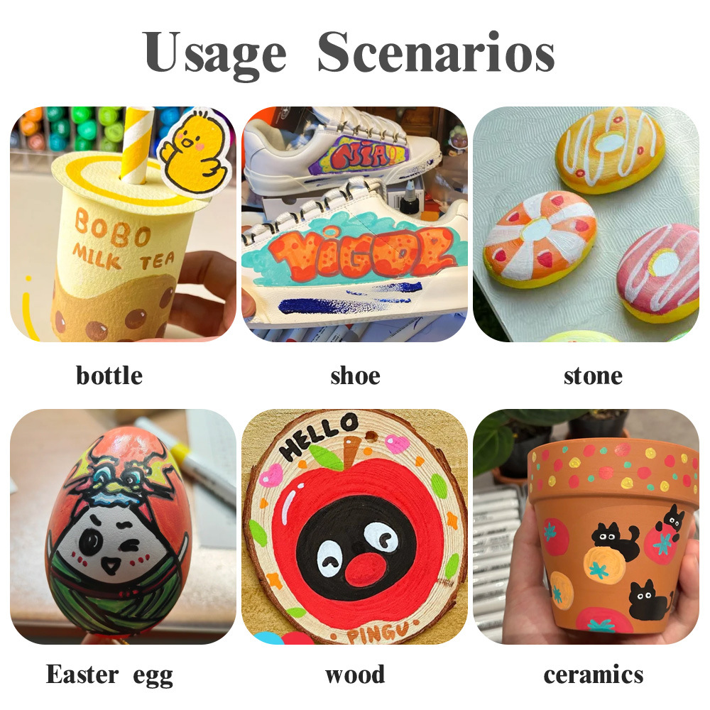 Nuevo conjunto de marcador de acrílico líquido directo transfronterizo de cabeza blanda acuarela marrón rojo al por mayor.