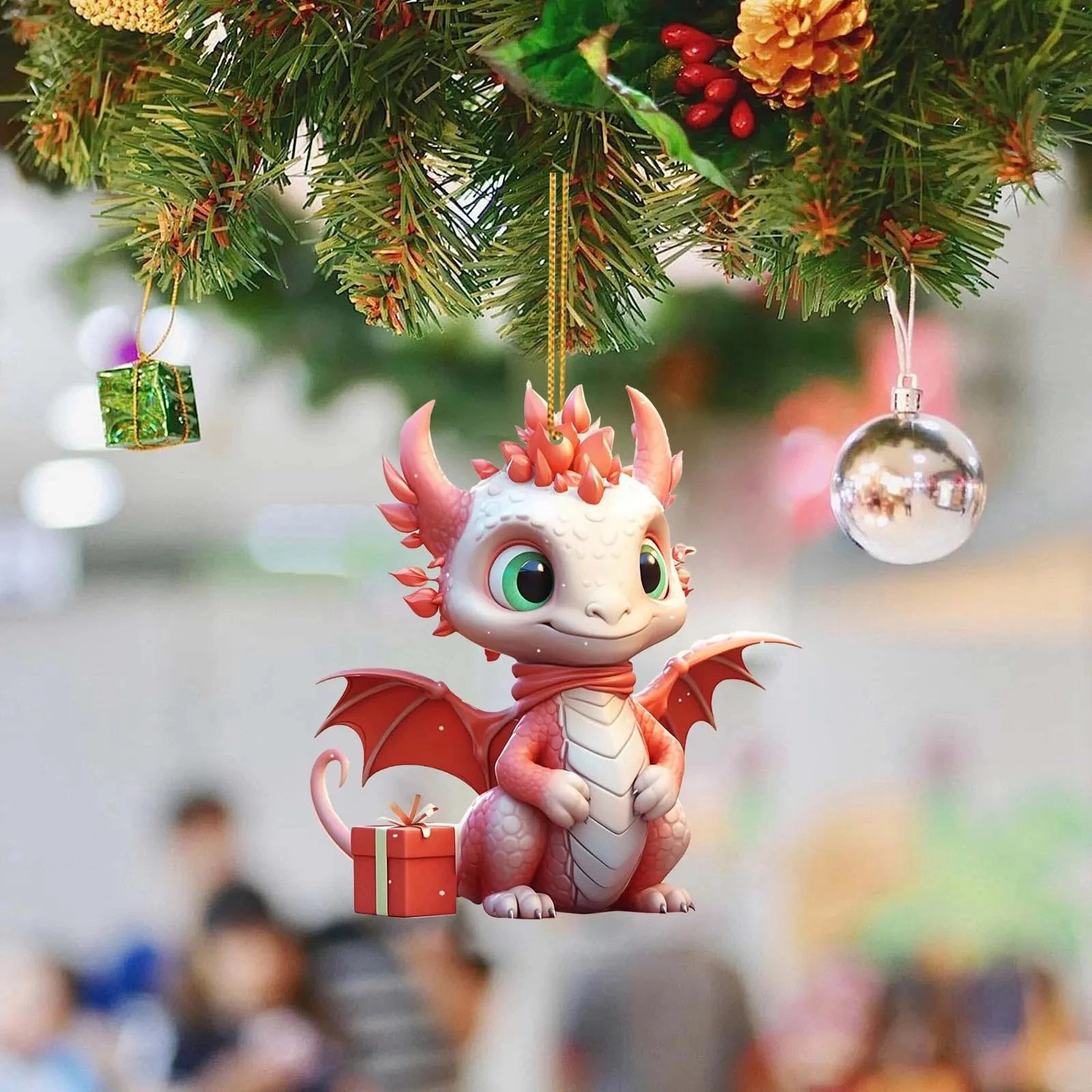 Acrylic Christmas cute Dragon Dragon Hanging Tree Charm Decoration…