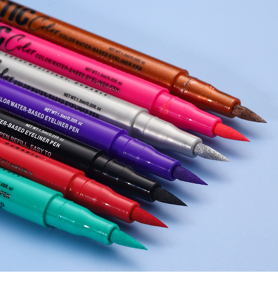 LANGMANNI Liquid Twelve-color Eyeliner Pen Set Matte Quick-Drying fang Smudge Eyeliner Liquid Pen undefined