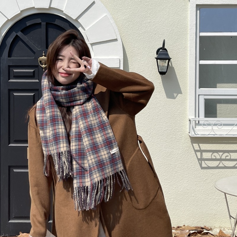 2025 nuevo bufandas de lana de Meirad mujeres otoño invierno estilo coreano de malla universal chaleco pareja buñuelo hombre caliente