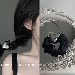 High-end Love Intestine Braided Hairband with French Retro Style, High Elasticity, Durable, Simple and Elegant Hair Ties with Leather Case