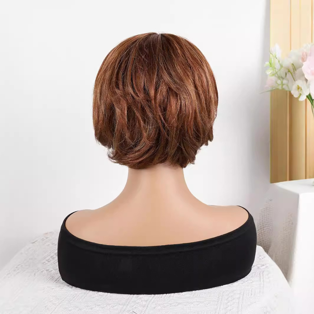 Fibra química al por mayor bob cabello pelucón mecánico pelucón cubierta de pelo