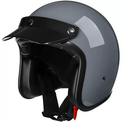 Motosiklet kaskı (dəbilqə) – outdoor riding helmet, new national standard - solid-colorcement-gray-black-brim-m55-56