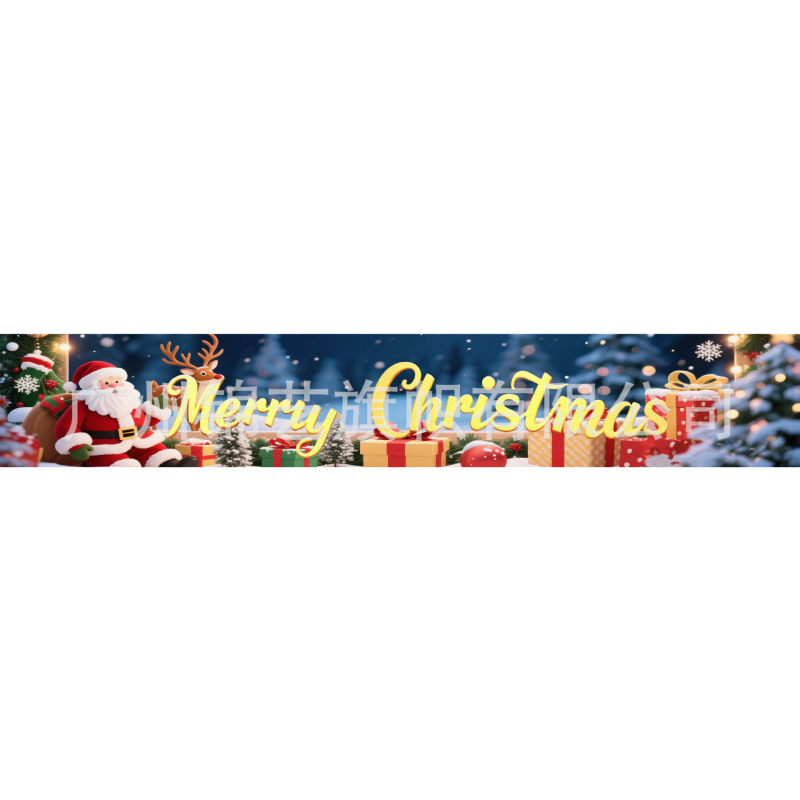 クロスボーダークリスマスパーティー装飾バナーサンタクロース雪だるまクリエイティブフラッグアレンジメント雰囲気バナー|undefined