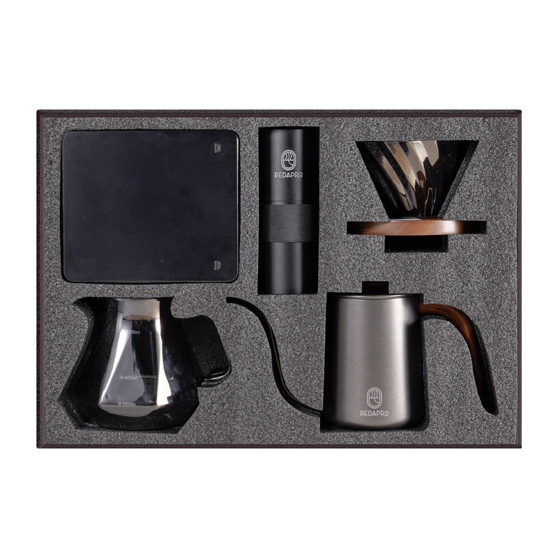 Hogar americano estilo simple mano café traje regalo cafetera caja de regalo de cinco piezas regalo práctico y elegante