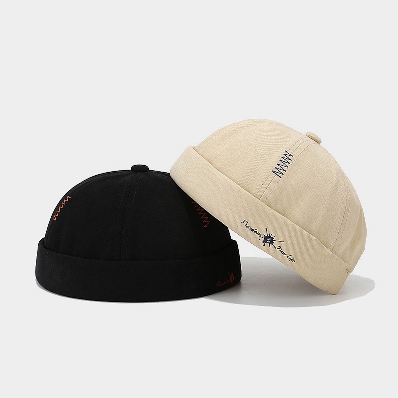 Sombrero de piel de melón estilo retro literatura japonesa simple pequeño sombrero de moda fresco para mujeres estilo coreano sombrero sin bordes para hombres image 4