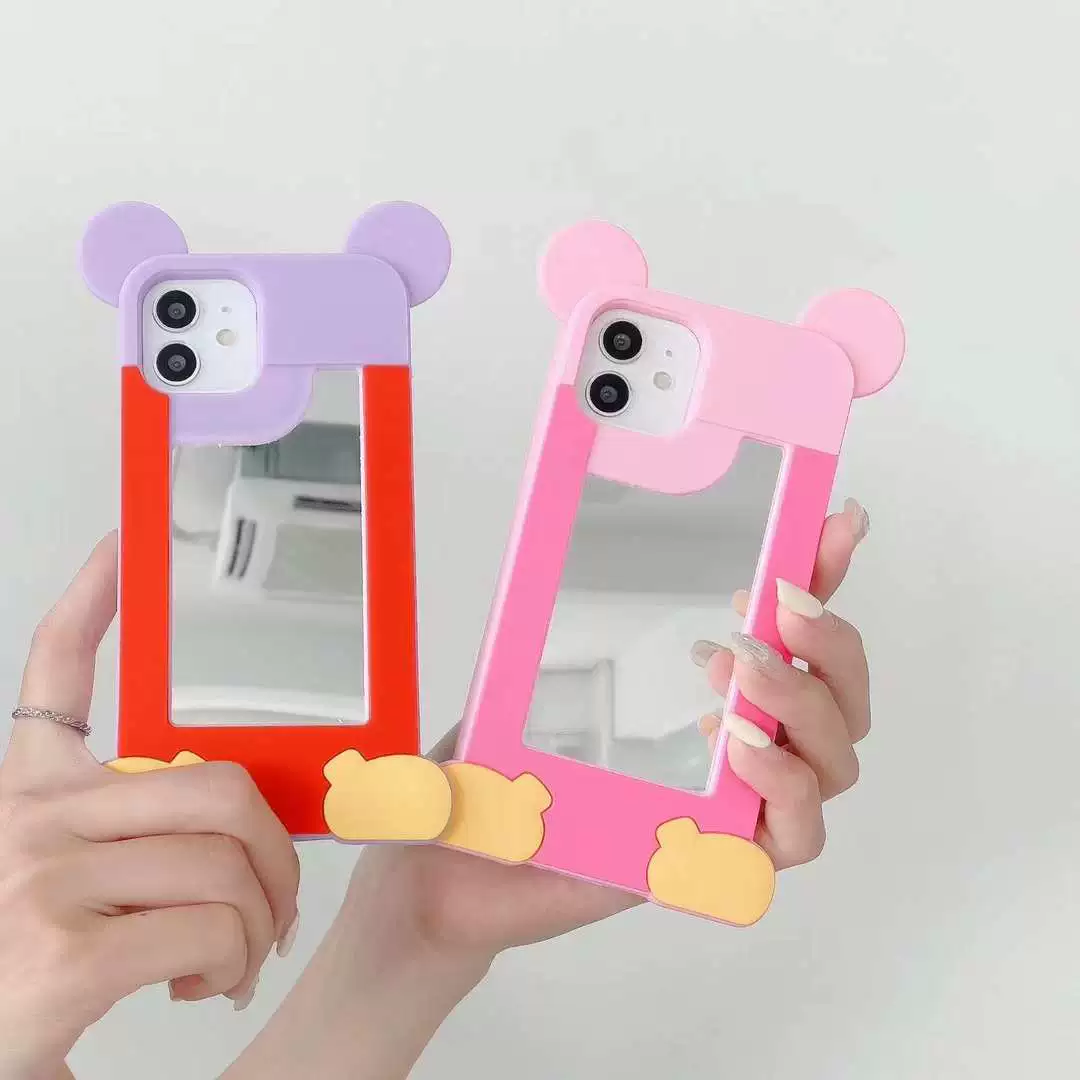 Чехол с зеркалом Tengyi Cloud Mirror для iPhone 6-14 Pro Max — пастельный рисунок облаков с зеркальным окном в форме облака