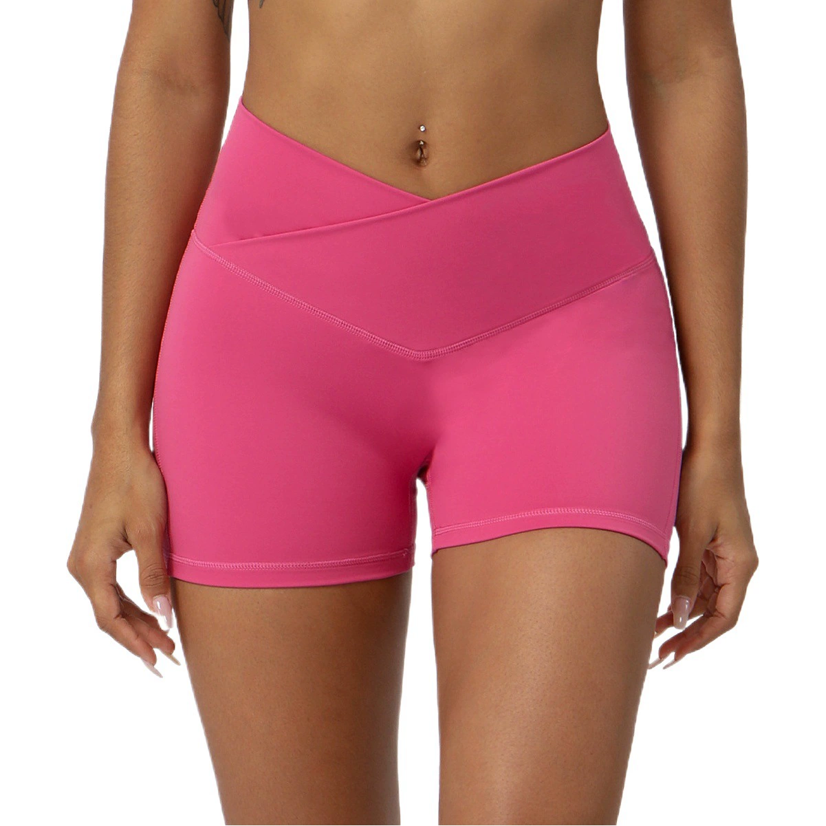 Персиковые шорты для подтяжки бедер Европейские и американские шорты для йоги Эластичные шорты для бега и фитнеса с высокой талией Узкие персиковые шорты для бедер