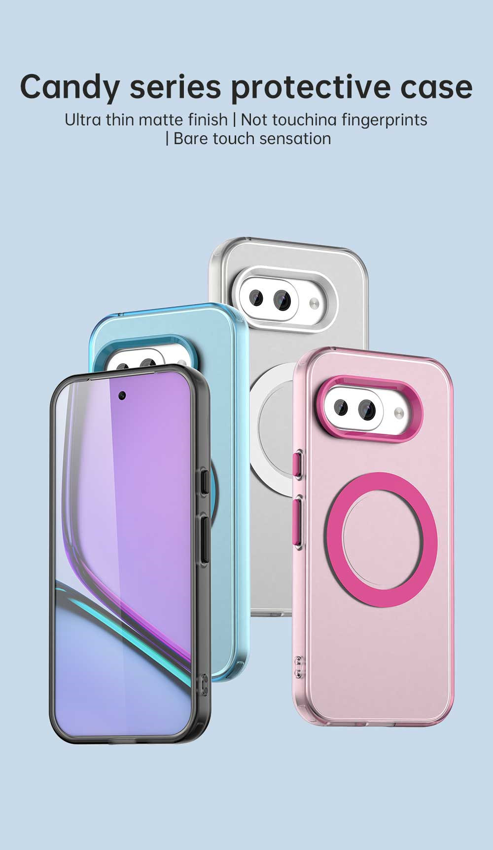 Magnetic Ultra-thin Case For Google Pixel 9 Pro 8 Pro 10 Pro Xl_voghion.com