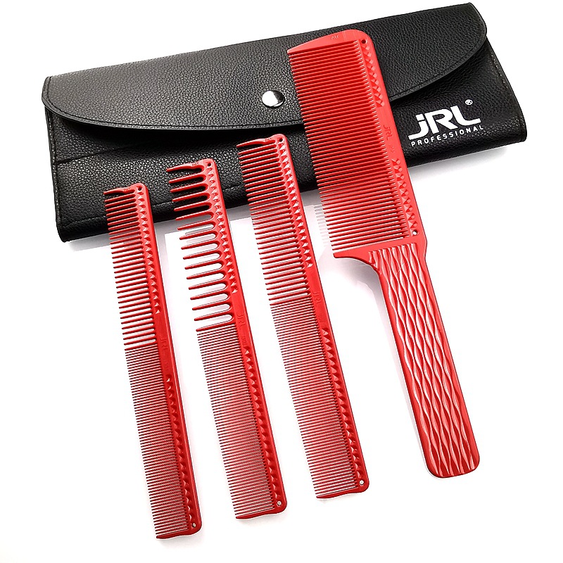 JRL peluqueros con pein de corte antideslizante profesional para hombres pein de corte de corte antiestático conjunto de dientes de corte de pelo