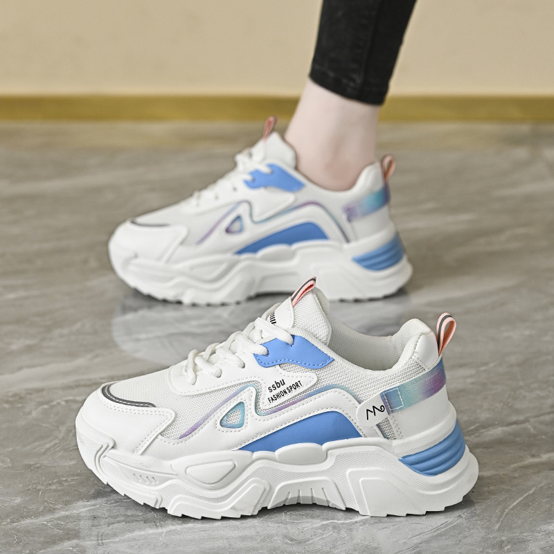 Dad Shoes for Women 2025 Autumn New Mesh Shoes Women's Trendy Ins Versatile Thick-Soled Casual Sports Shoes