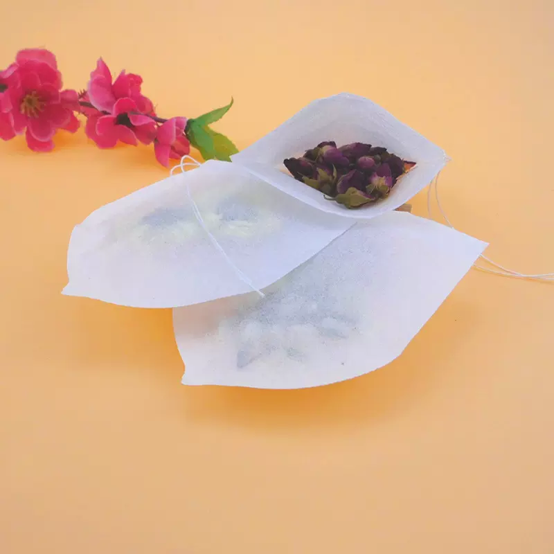 水滴状泡茶袋一次性水滴型滤纸抽线茶包袋茶叶过滤袋可定 制标签