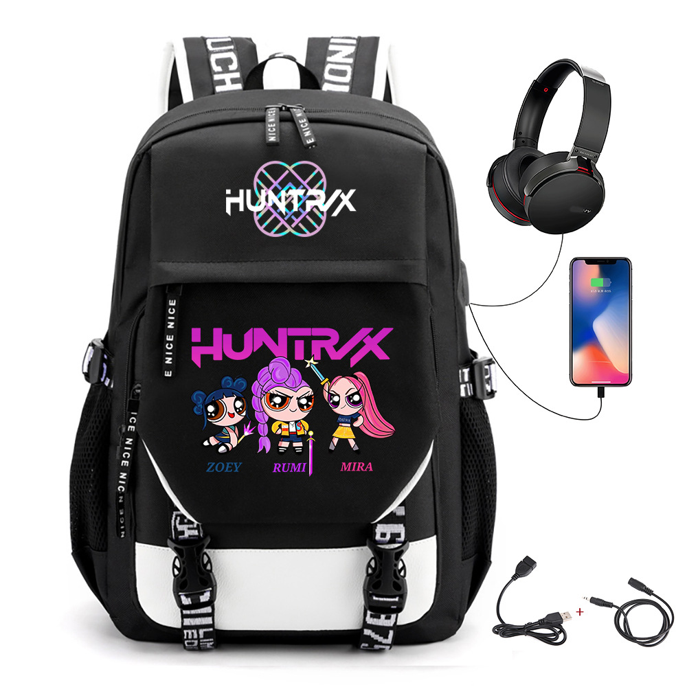 Comercio exterior transfronterizo KPOP Caza de brujas película impresión perimetral mochila mochila escolar mochila USB