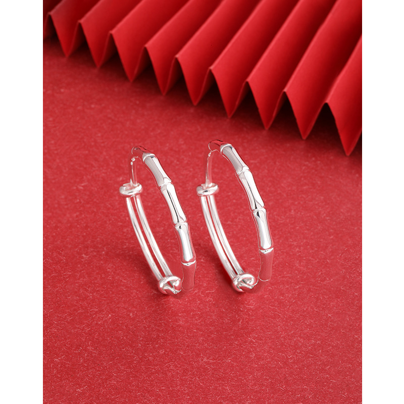 Brazalete de plata para bebés, bambú, 9999 plata esterlina, año del dragón, niños, niñas, niños, bebés, brazalete de plata, regalo de aniversario de luna llena