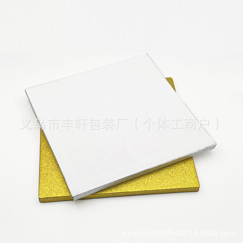 Embalaje de horneado, polvo de cebolla dorada, placa de pastel, placa de pastel al por mayor, bandeja de papel corrugado 1.2CM, almohadilla de pastel