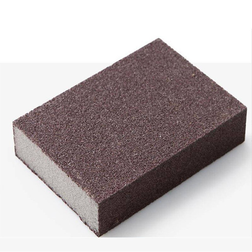 【Factory Direct Sale】Gemini Sand Sponge Cloth Handle Stain Remover Magic Four-Sided Brown Dishwashing Pot Cleaning Sponge