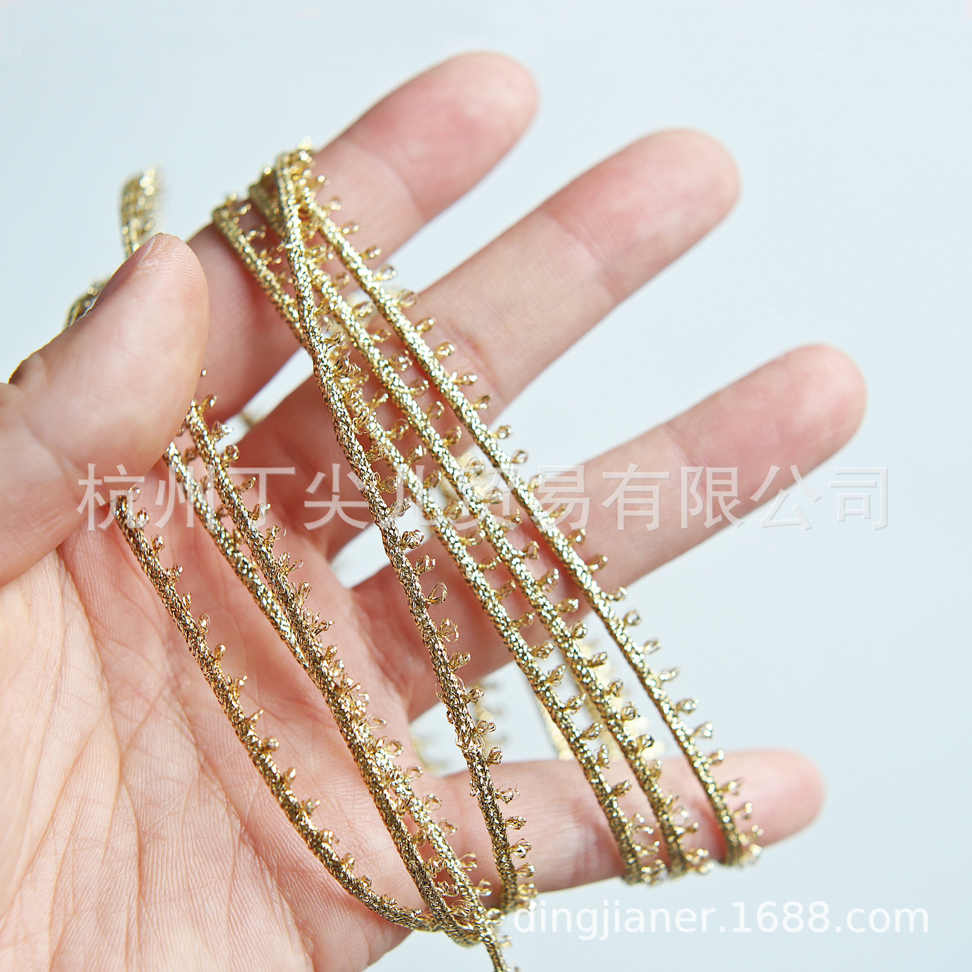 4mm importación de oro correa de ropa de bebé Lolita vestido pequeño viento cheongsam bordado de ropa de alta calidad accesorios de encaje