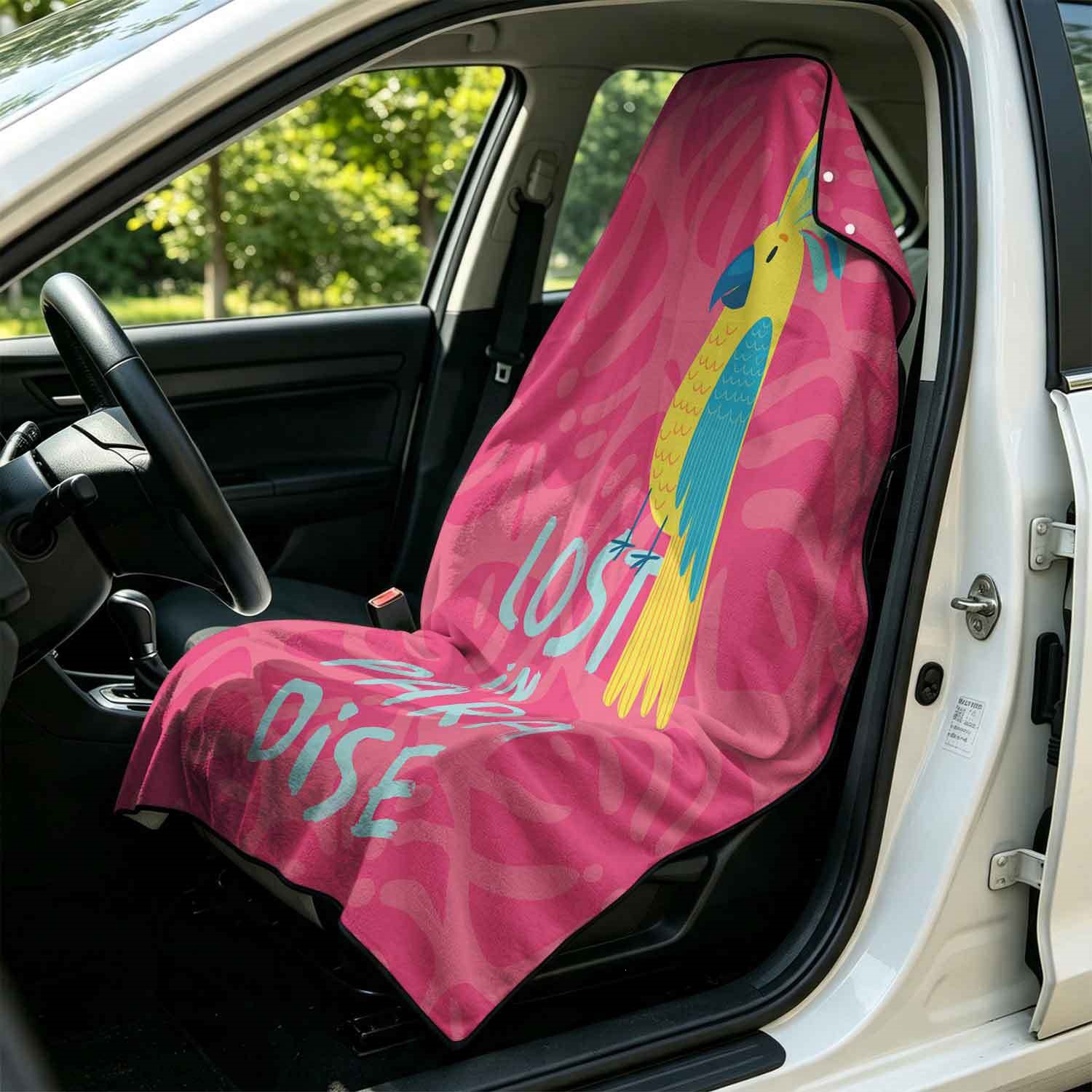 Summer bath towel and car seat cover 2-in-1, ultra-fine fiber outdoor beach and car dual-use universal seat cushion