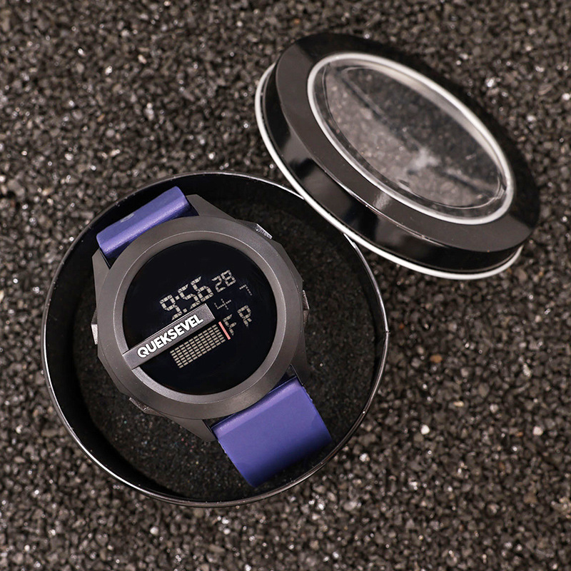 QUEKSEVEL marca nuevo producto tecnología para hombres reloj electrónico multifuncional impermeable tendencia luminosa reloj electrónico para estudiantes