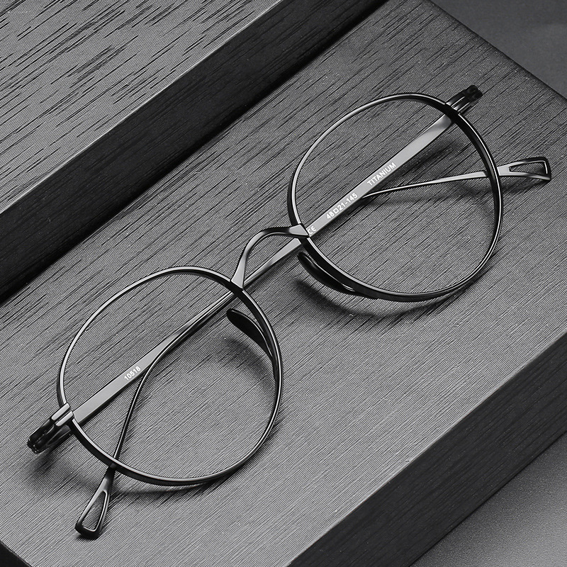 日本设计师万年龟余文乐同款眼镜框男10518复古椭圆纯钛眼镜架女
