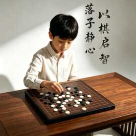 围棋五子棋棋盘套装方木盘两色棋子落子凝神修心启智成人学生比赛