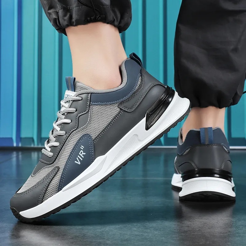 2025 primavera y verano nuevos zapatos de hombre zapatos para correr de malla transpirable de suela suave antideslizante zapatos deportivos casuales zapatos de papá de moda
