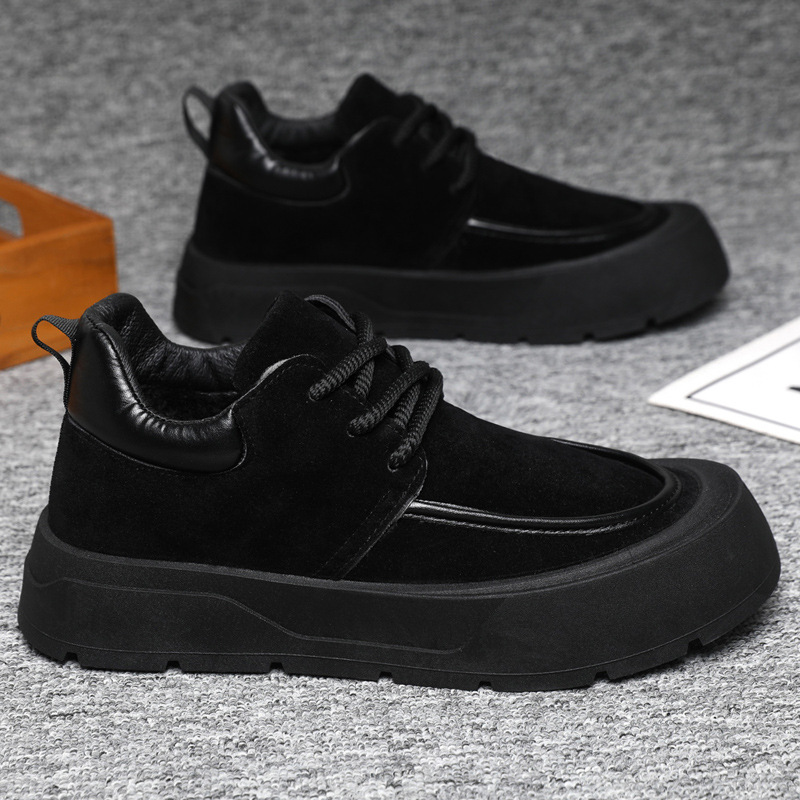 W360 black cotton shoes
