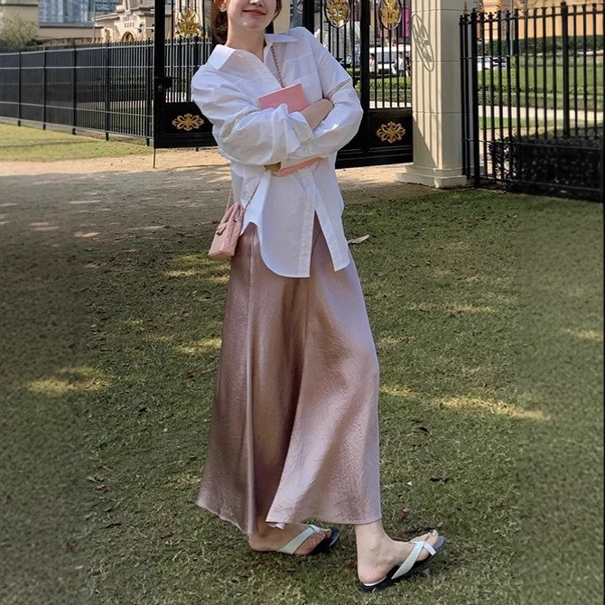 The Aesthetic Accumulation of Shirt Lovers French Romantic Vibe White Loose Slimming Look Versatile Shirt Spring