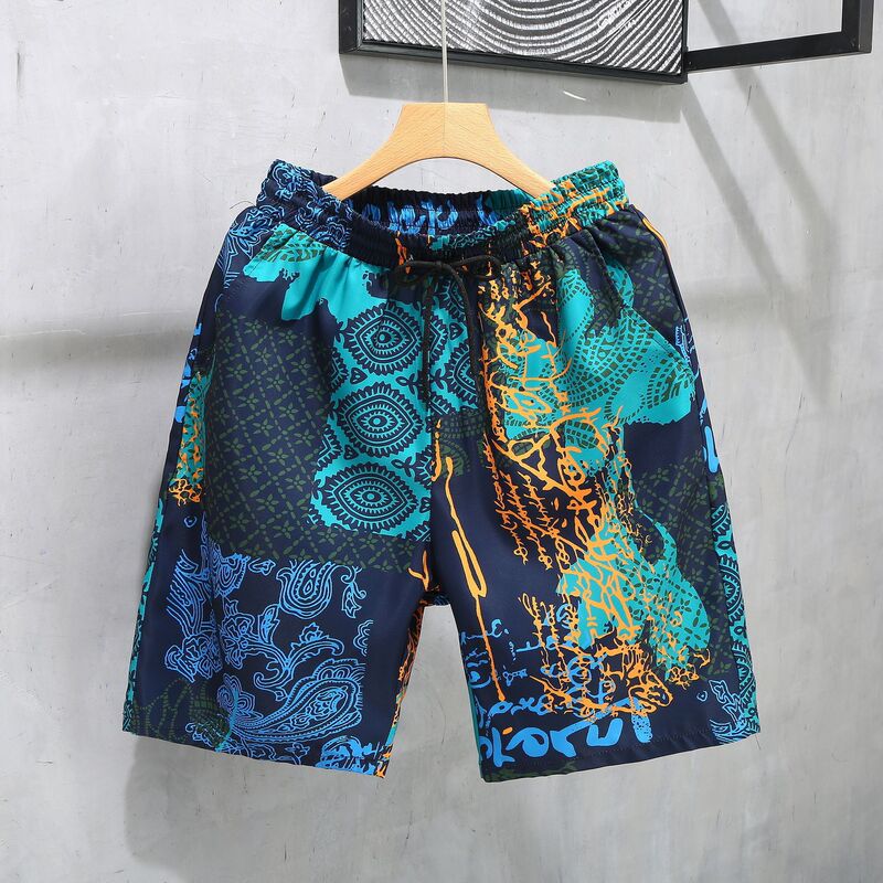 Fat Guy Sports Shorts Sports Pants Beach Pants Short-sleeved T-shirt Men's Summer Plus Size Plus Size T-shirt Trendy Fat Guy