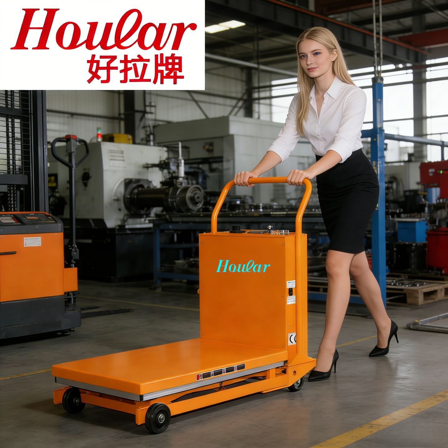 700kg低位移动升降平台车MN-E751液压平台车电动移动低放手推车