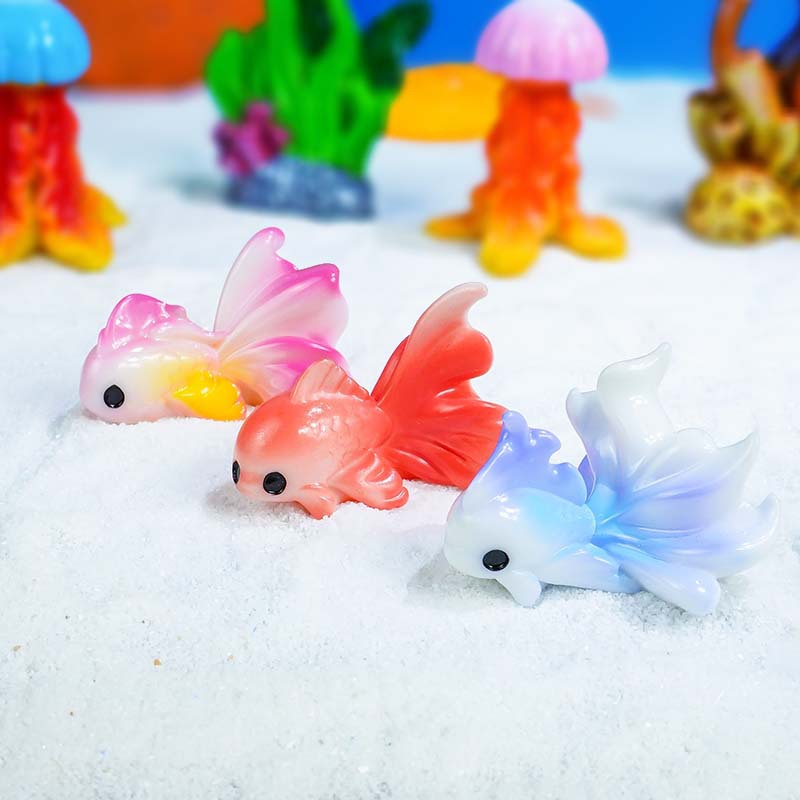 Simulación mundo submarino, vida marina, decoración de paisajismo, medusa, pez mariposa, muñeca, resina de coral, medusa