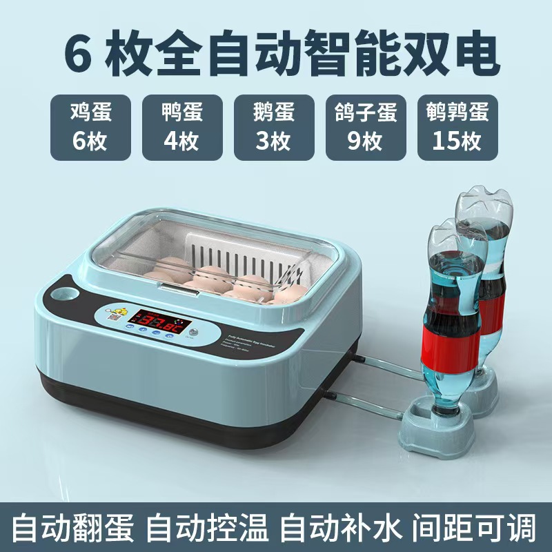 Incubadora de pollo de venta directa Incubadora doméstica pequeña Incubadora doméstica inteligente automática Caja de incubación de pollo