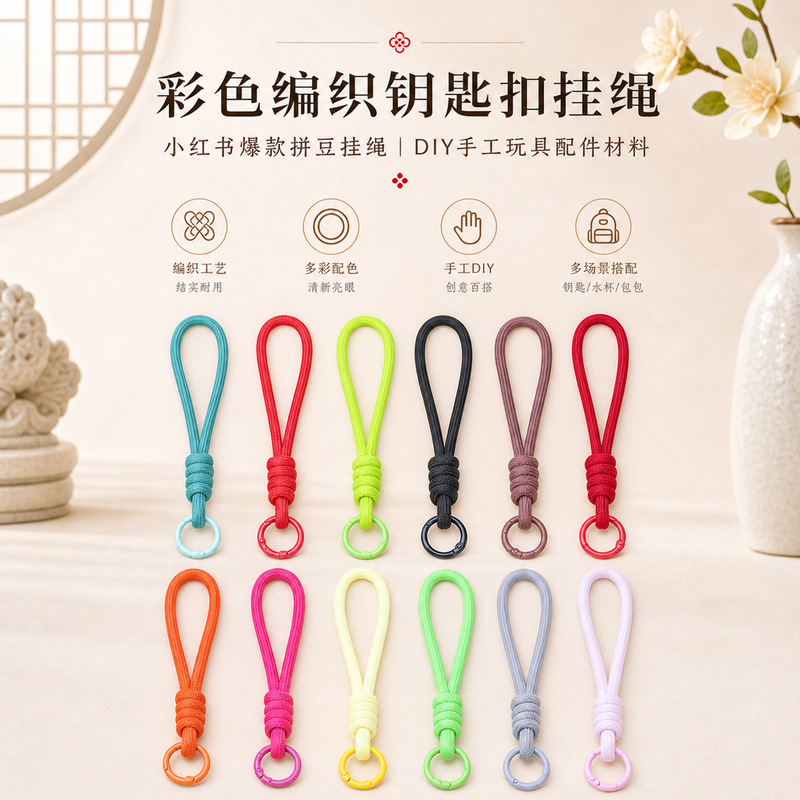 Xiaohongshu Colorfulful Woven Bead Keychain Lanyard Doll DIY Handmade Toy Water Cup Pendant Accessories Materials Xiaohongshu Colorfulful Woven Bead Keychain Lanyard Doll DIY Handmade Toy Water Cup Pendant Accessories Materials