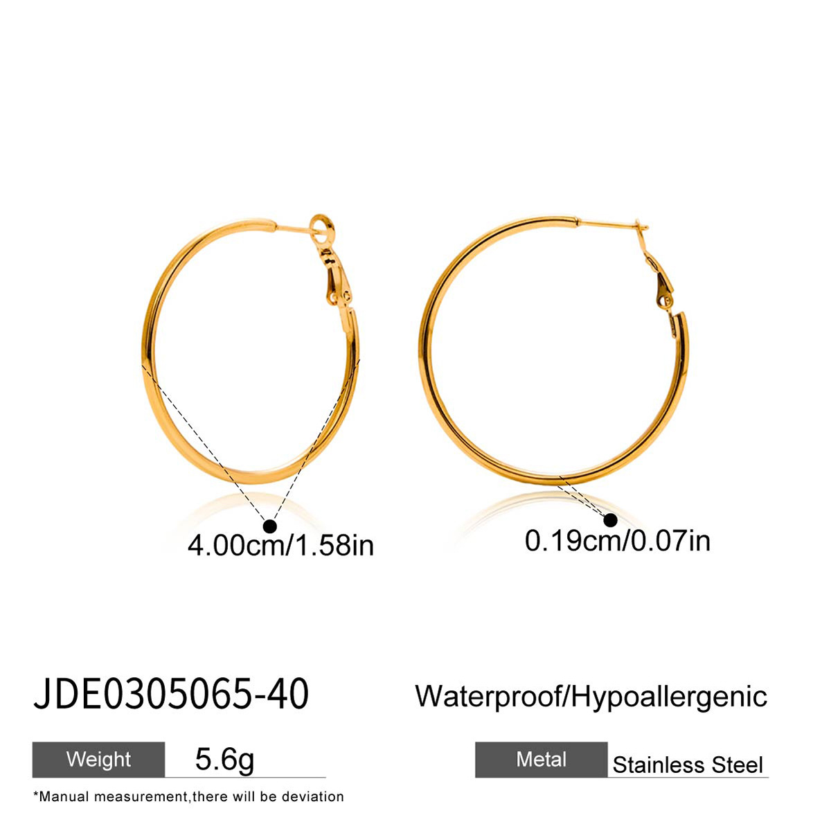 Wanxing Europa y los Estados Unidos transfronterizos aretes de acero inoxidable grandes círculos ligeros de lujo joyas de alta calidad nicho de diseño de orejas de acero de titanio
