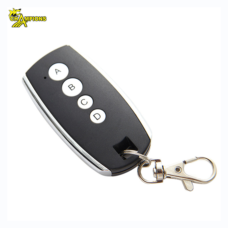 Control remoto con cuatro botones para puertas de garaje eléctricas, clonación inalámbrica para hogar inteligente, duplicador de control remoto de 433MHz para puertas correderas.